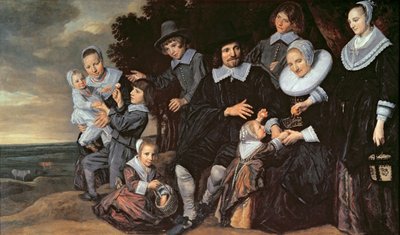風景の中の家族グループ、1647〜50年 作： Frans Hals