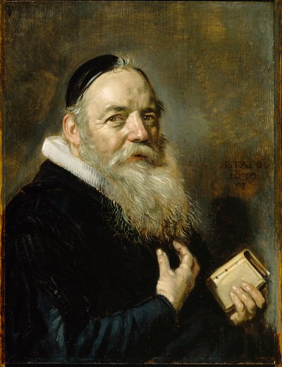 ヘンドリックスワルミウスの肖像、1639年（オークパネルに油彩） 作： Frans Hals