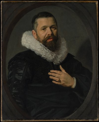ひげを生やしたひげを生やした男の肖像 作： Frans Hals