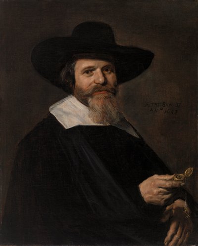 時計を持つ男の肖像 作： Frans Hals