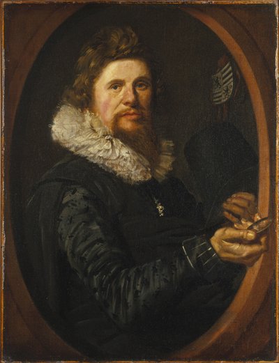 男の肖像、c.1614-15 作： Frans Hals