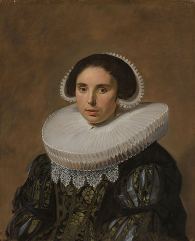 女性の肖像、c。 1635年 作： Frans Hals