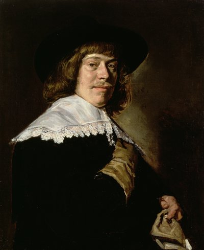 手袋の男の肖像、1640年頃（帆布に油彩） 作： Frans Hals