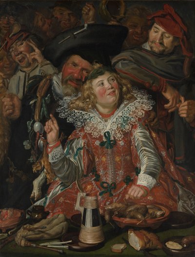Shrovetide Revelers（The Merry Company）c.1615（キャンバスに油彩） 作： Frans Hals