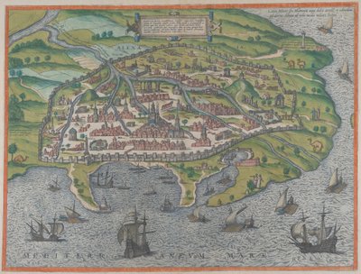アレクサンドリアの地図、1575 年 作： Frans Hogenberg