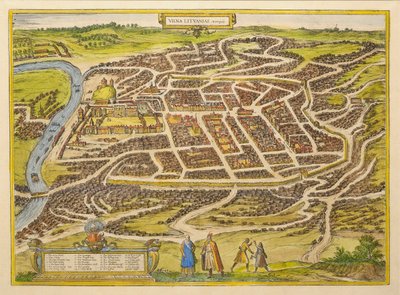 ビリニュス市出身、特にブラウンの演劇部門、1580年 作： Frans Hogenberg