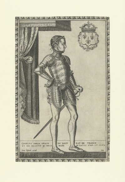 フランスのチャールズ9世王の肖像1550-1574、1560年代 作： Frans Huys