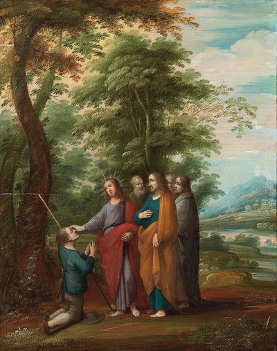 キリストの生涯とその教えの場面（パネルに油彩） 作： Frans III (attr. to) Francken