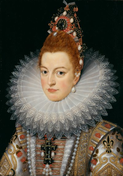 Arquiduquesa Isabella, c.1601-20 (óleo sobre painel) 作： Frans II (after) Pourbus