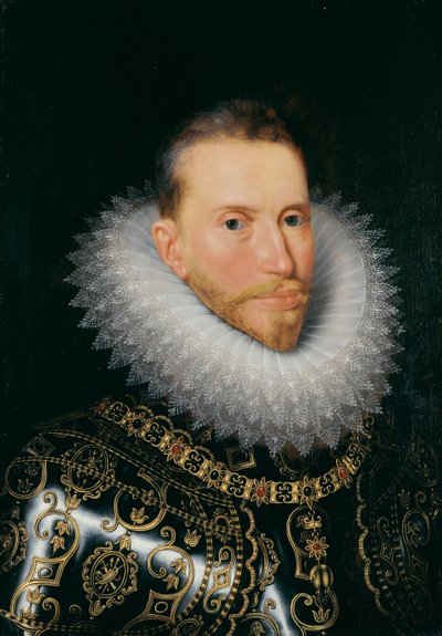 アルブレヒト大公、1601～20年頃（パネルに油彩） 作： Frans II (after) Pourbus