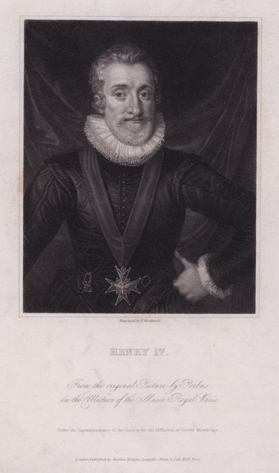 フランス王ヘンリー4世（彫刻版 作： Frans II (after) Pourbus