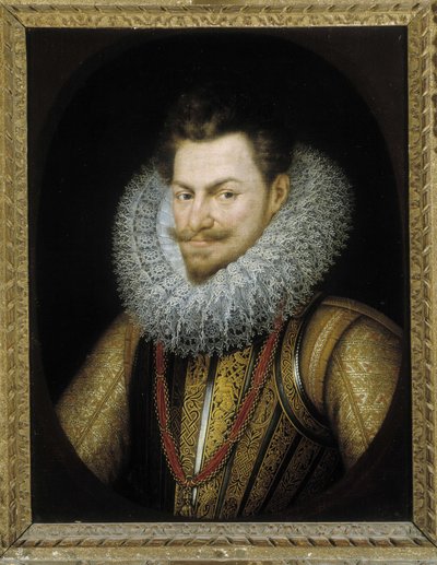 オランダ総督アルベルト・オブ・オーストリア大公の肖像 作： Frans II Pourbus