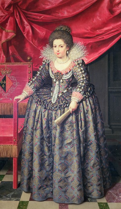 アンリ4世とマリードメディチの娘、フランスのエリザベス（1602-44年）の肖像、1611年 作： Frans II Pourbus