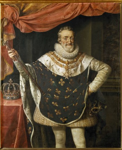 フランス王アンリ4世の肖像。(絵画 作： Frans II Pourbus