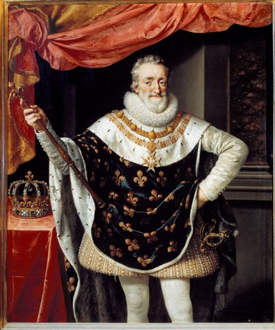フランスのアンリ4世の肖像 作： Frans II Pourbus