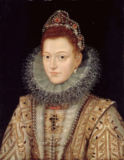 イザベラクララユージニア（1566-1633）c.1599の肖像 作： Frans II Pourbus