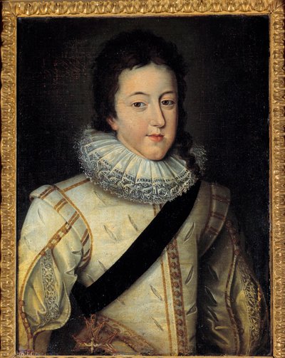 1616年に結婚した時のフランス・ナバラ王ルイ13世（1601-1643）の肖像（h s/t 0.64 x 0.44）Frans Pourbus Le Jeune（Francois (Franz) Porbus）の手によるもの。 作： Frans II Pourbus