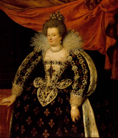 フランシス・ポルビュス・ル・ジューン（Francois (Franz) Porbus）によるマリー・ド・メディシス（1573 - 1642）の肖像 作： Frans II Pourbus