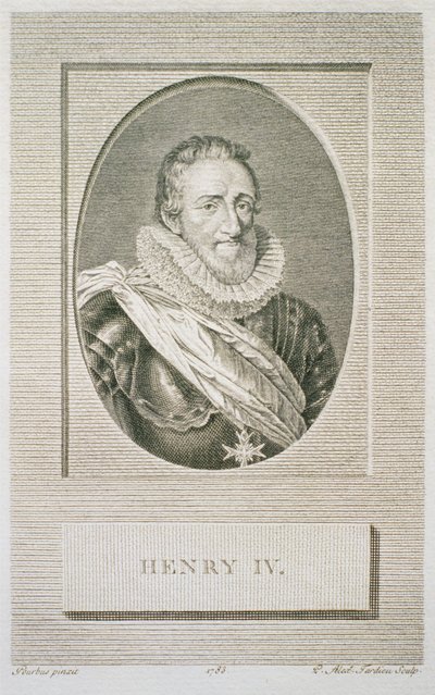 アンリ4世（1553-1610）、ピエールアレクサンドルタルデュー（1756-1844）、1783年の彫刻 作： Frans II after Pourbus