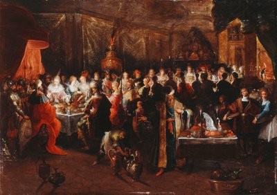 ベルシャザーの饗宴、1610年 作： Frans II the Younger Francken