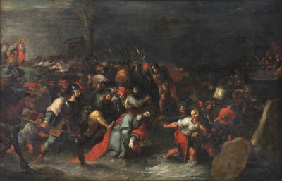 キリストは逮捕後、セドロン川を引きずり出されている 作： Frans II the Younger Francken