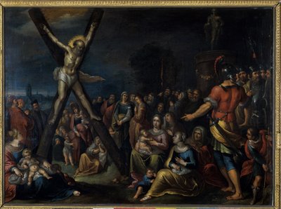 十字架上の聖アンドリュー（銅に油彩） 作： Frans II the Younger Francken