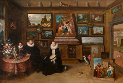 A Coleção de Pinturas de Sebastian Leerse, c.1610 (óleo sobre painel) 作： Frans II the Younger Francken