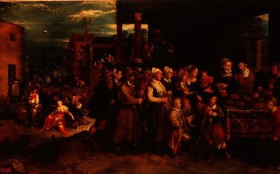 慈悲の七つの行為」1617年頃 作： Frans II the Younger Francken