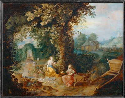Vertumne et Pomone - ヴェルトゥムヌスとポモーナ ... 作： Frans II the Younger Francken