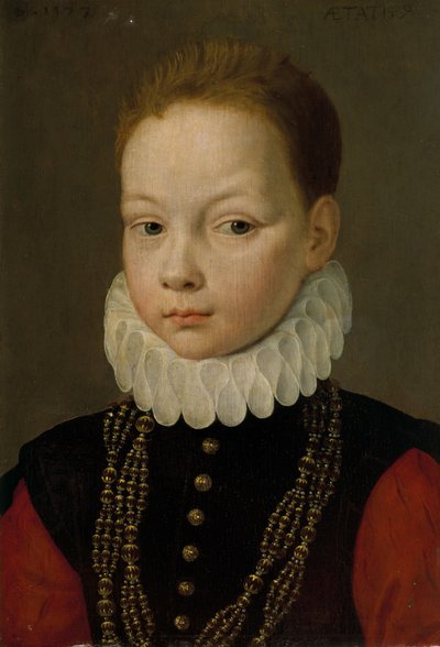 9歳の少年の肖像 作： フランスI Pourbus