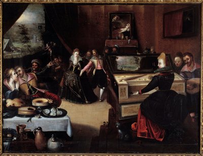 宮廷人の放蕩児 フランソワ(フランツ)・プールビュス・ラ・エイヌ(1545-1581) (ec.flam.)の絵画 16世紀 ニームのボザール美術館 作： Frans I Pourbus