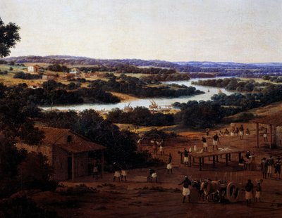 ブラジル・エンゲーニョ・レアルの眺め（詳細 作： Frans Post