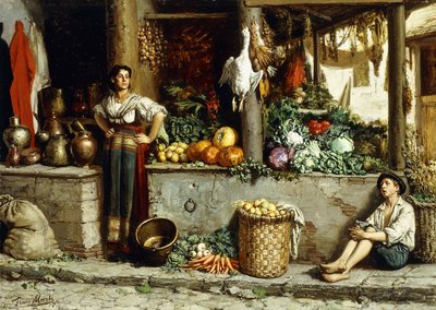 野菜市場;野菜市場、1874 作： Frans Meerts