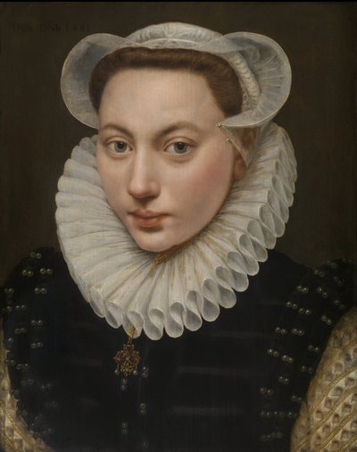 若い女性の肖像画 作： Frans Pourbus the Elder