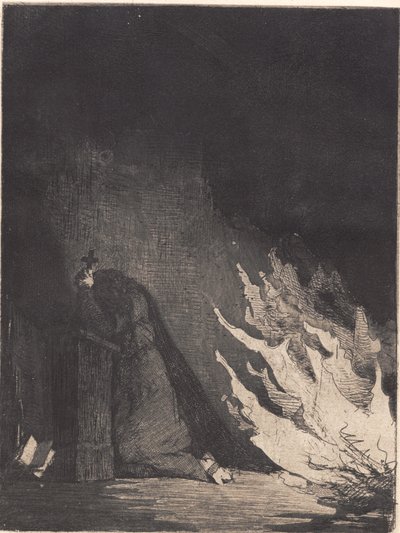 修道院で火事 作： Frans Schwartz