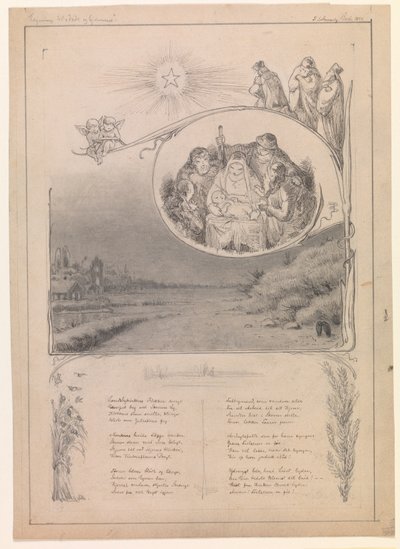 「アウト アンド ホーム」のクリスマスの絵 作： Frans Schwartz