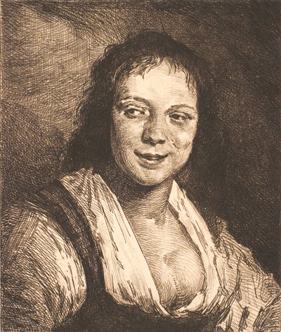 フランス・ハルスにちなんで笑う少女 作： Frans Schwartz