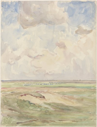 草原に群れがいる風景 作： Frans Alexander Evert Lodewijk Smissaert
