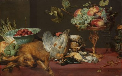 デッドゲーム、果物と野菜のある静物 作： Frans Snijders