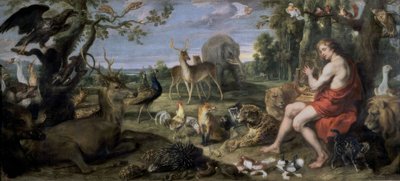 オルフェウスと動物-XVII世紀-オレオ-カンバス-195×432 cm-NP 1844-フラメンコバロック 作： Frans Snyders or Snijders