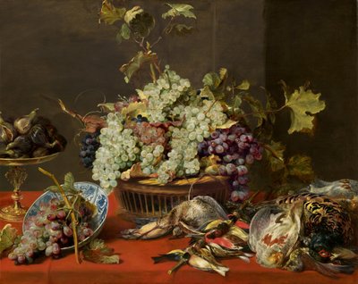 ブドウとゲームのある静物 作： Frans Snyders