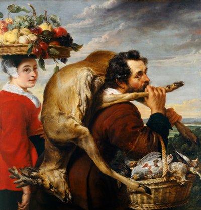 果物とゲームの図（キャンバスに油彩） 作： Frans Snyders or Snijders