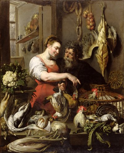 ポール屋の店（油彩・キャンバス） 作： Frans Snyders or Snijders