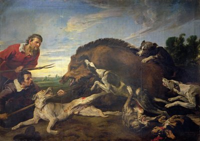 イノシシ狩り、1640年頃 作： Frans Snyders or Snijders