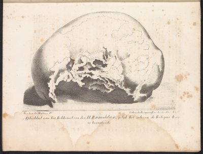 聖ロンバウトの頭蓋骨、1825年 Reliquie-Kas にある Bekkeneel van den H. Rumoldus の画像 (オブジェクトのタイトル) 作： Frans Vervloet