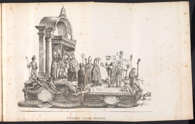 1825年、聖ロンブーの行列の2番目のフロート Tweeden Prael-waegen (オブジェクトのタイトル) 作： Frans Vervloet