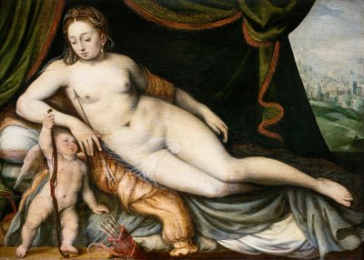 金星とキューピッド、1560年頃 作： Frans Vriendt