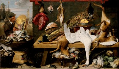 岸壁の市場シーン、1635-1640年頃 作： Frans and workshop Snyders