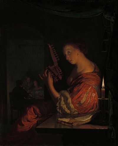 トルボに投票する女性 作： Frans van Mieris (I)