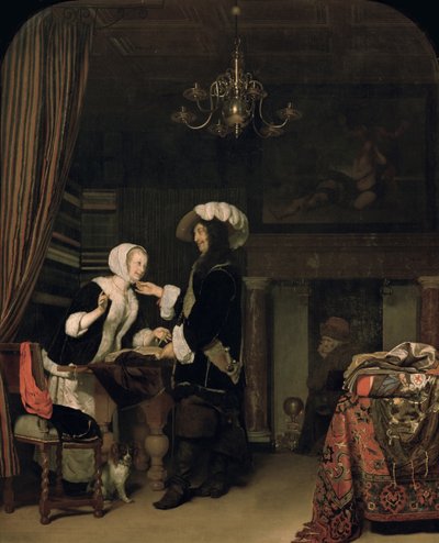 ショップの騎士、1660 作： Frans van Mieris the Elder